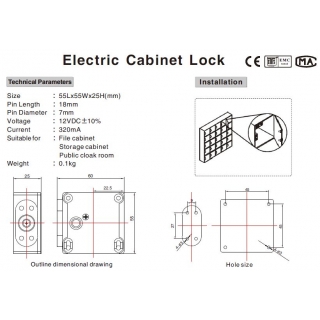 ZAMEK ELEKTROMAGNETYCZNY DT-301 TRZPIENIOWY